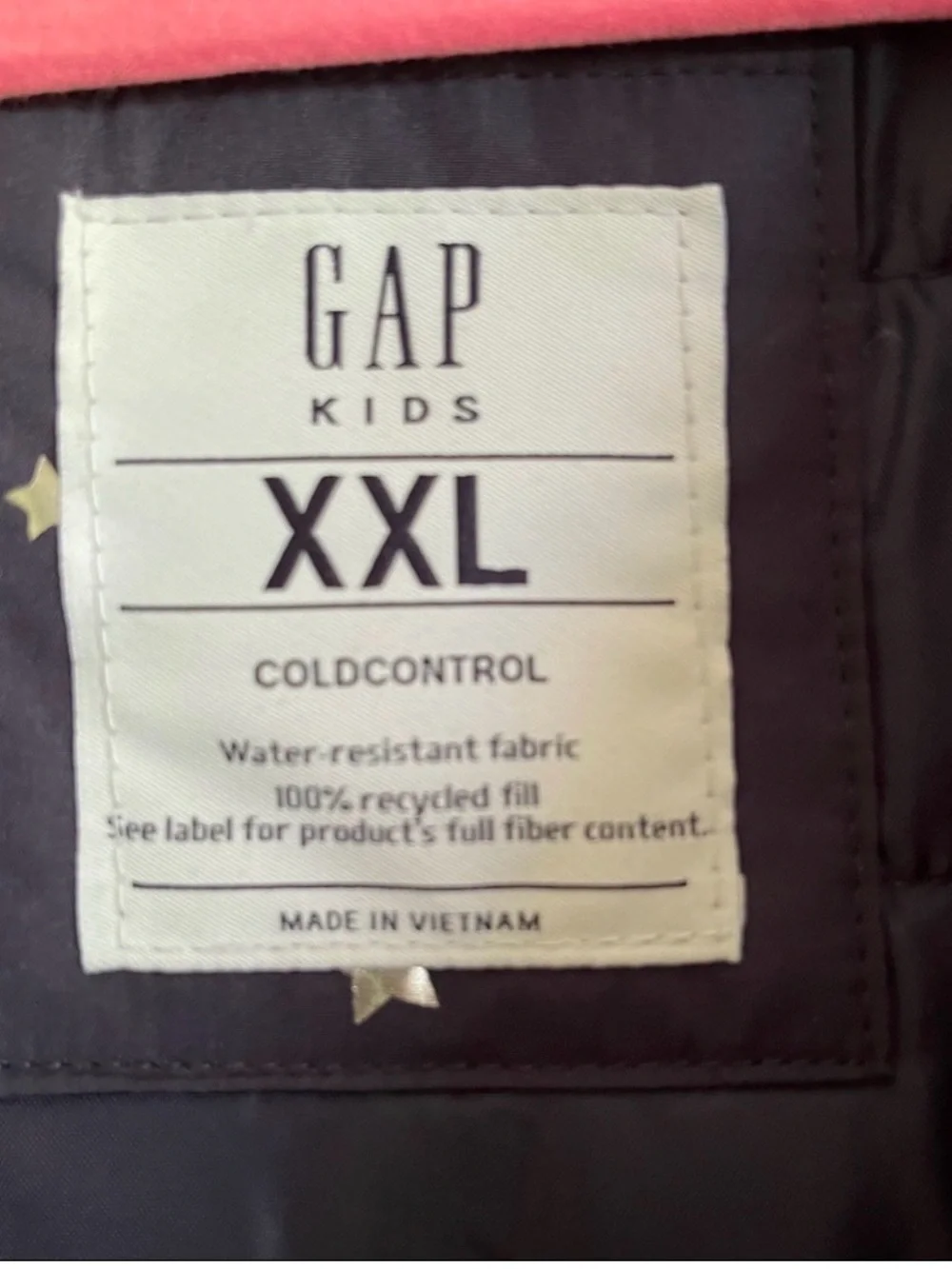 GAP Kids Star-Print Hooded cold control Puffer Jacket - Navy sz XXL